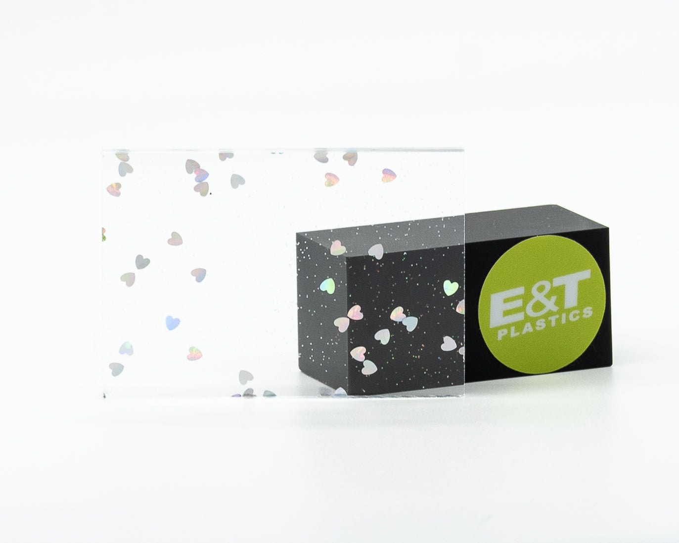 Clear Heart Sparkle ST-G907 - E&T Plastics.